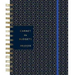 Organiseurs|Carnets & Blocs-notes*Draeger Paris Carnet budget à spirales A5 - 192 pages - Bleu marine
