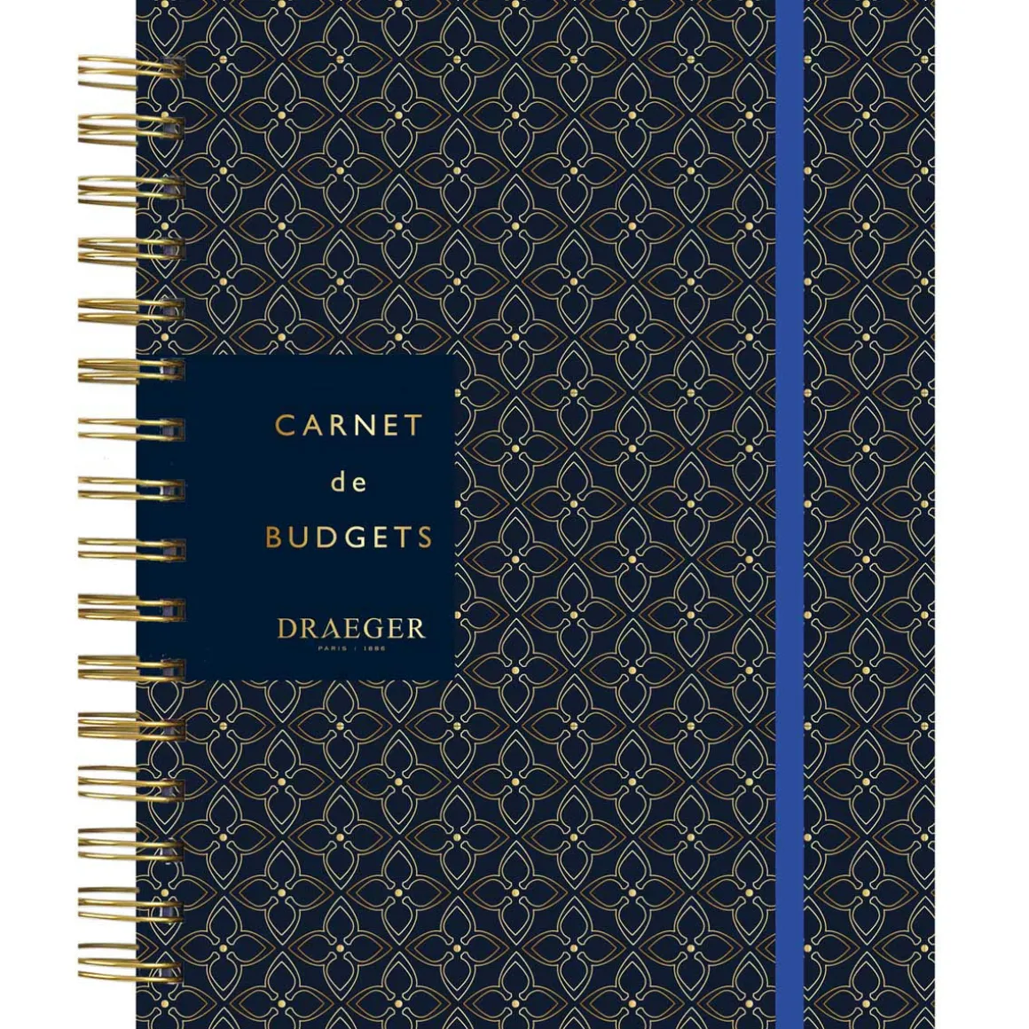 Organiseurs|Carnets & Blocs-notes*Draeger Paris Carnet budget à spirales A5 - 192 pages - Bleu marine