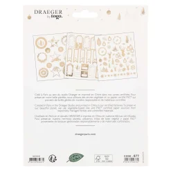 Décorations De Table|Stickers Muraux*Draeger Paris Carnet de stickers en papier - Blanc et or - Spécial Réveillon