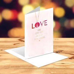 Mariage*Draeger Paris Carte amour collier coeur