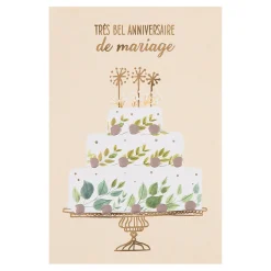 Anniversaire & Invitations|Cartes D'anniversaire & Invitations*Draeger Paris Carte anniversaire de mariage Gâteau