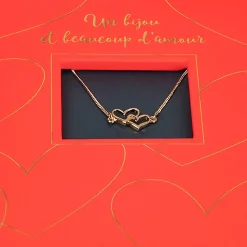 Colliers*Draeger Paris Carte bijou - Collier cœurs entrelacés