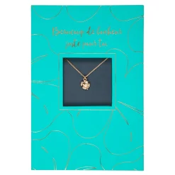 Colliers*Draeger Paris Carte bijou - Collier trèfle à 4 feuilles