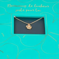 Colliers*Draeger Paris Carte bijou - Collier trèfle à 4 feuilles