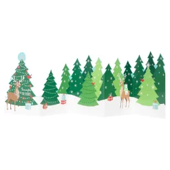 Cartes De Noêl*Draeger Paris Carte de vœux accordéon - Forêt de Noël