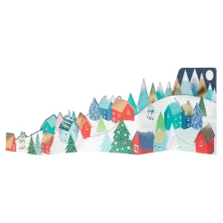 Cartes De Noêl*Draeger Paris Carte de Vœux Accordéon - Patinoire de Noël