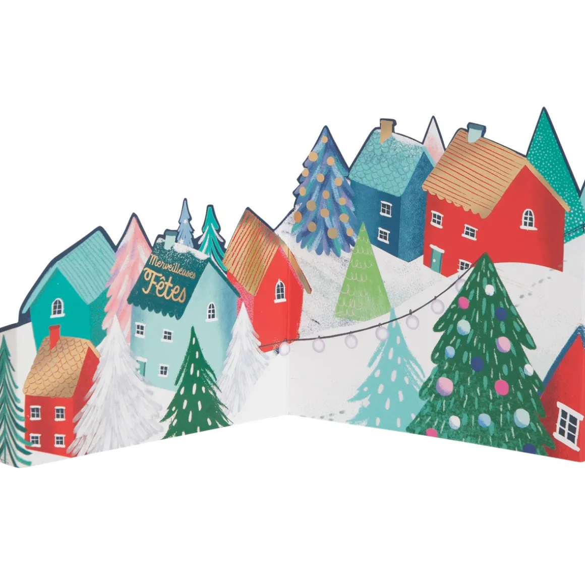 Cartes De Noêl*Draeger Paris Carte de Vœux Accordéon - Patinoire de Noël