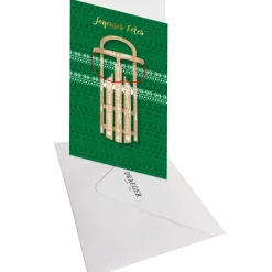 Cartes De Noêl*Draeger Paris Carte de vœux Signature - Luge de Noël