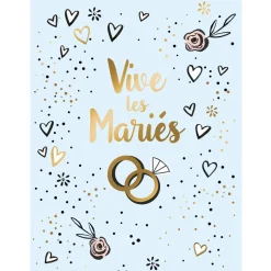 Cartes Géantes|Mariage*Draeger Paris Carte mariage Vive les mariés lettres dorées