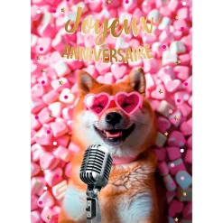 Cartes Musicales*Draeger Paris Carte Musicale " Joyeux Anniversaire " - Shiba