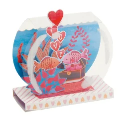 Cartes De Noêl*Draeger Paris Carte Saint-Valentin Pop up 3D - Poissons