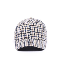 Casquettes|Casquettes*Draeger Paris Casquette à Motifs Pieds de Poule - Bleue