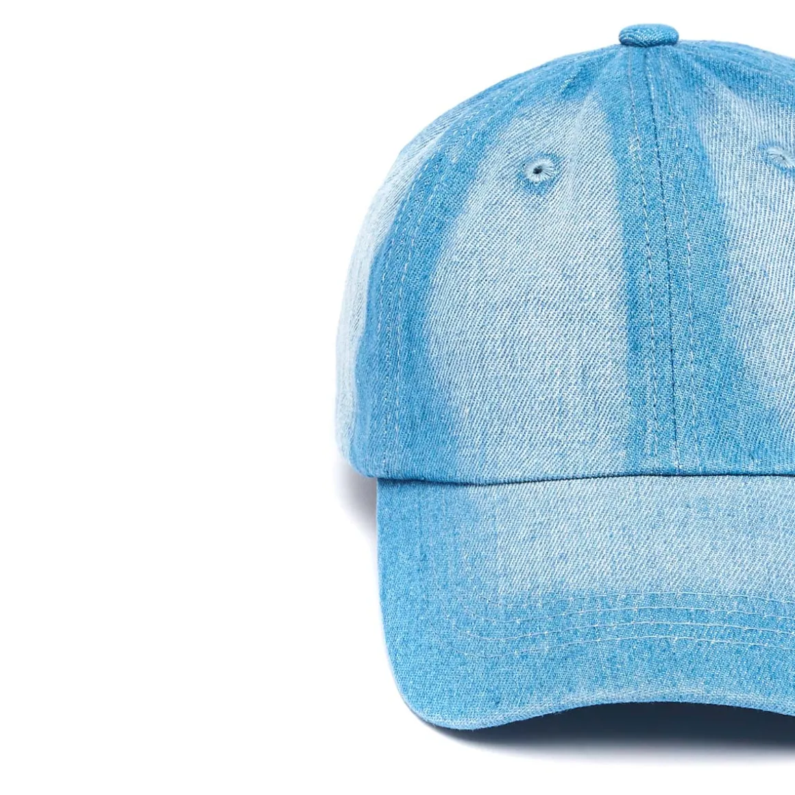 Casquettes|Casquettes*Draeger Paris Casquette en 100% coton - Bleu Ciel - Effet Denim - Unisexe - Anneau réglable - Draeger