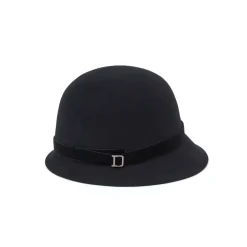 Chapeaux*Draeger Paris Chapeau en Laine Cloche Feutre Noir