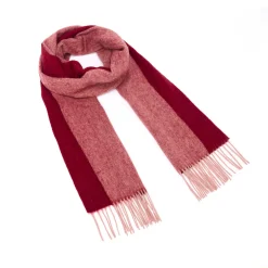 Foulards & Capes*Draeger Paris Écharpe Réversible en Laine - Bordeaux et Rouge