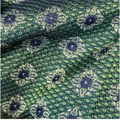 Cravates*Draeger Paris Cravate à fleurs - vert et bleu marine