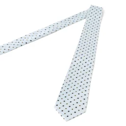 Cravates*Draeger Paris Cravate à pois bleu marine et camel