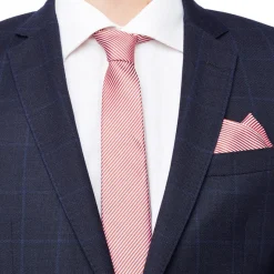 Cravates*Draeger Paris Cravate en Soie Jacquard Rouge