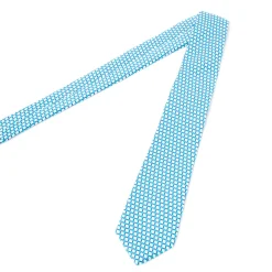 Cravates*Draeger Paris Cravate en Soie Twil Imprimée Bleu