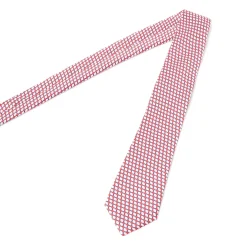 Cravates*Draeger Paris Cravate en Twill de Soie Imprimée - Rouge