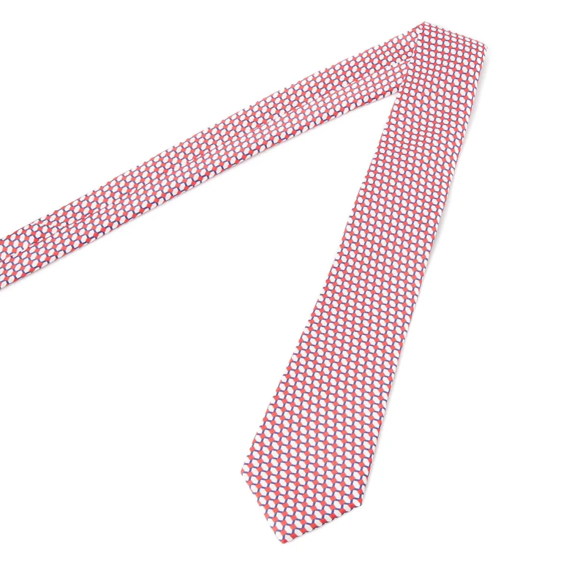 Cravates*Draeger Paris Cravate en Twill de Soie Imprimée - Rouge