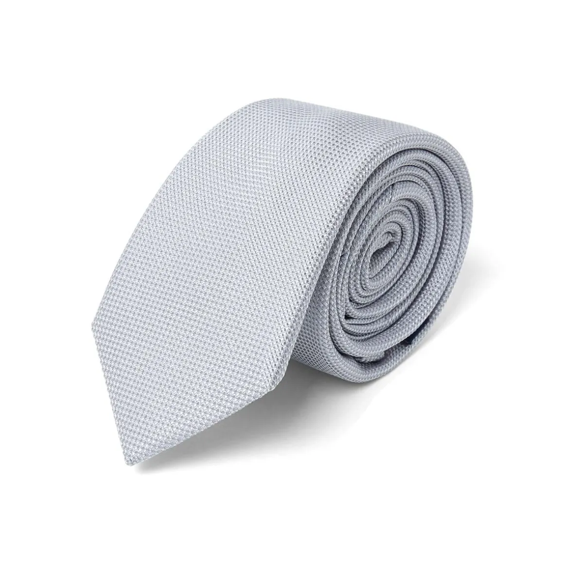 Cravates*Draeger Paris Cravate fine à losanges gris clair