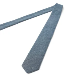 Cravates*Draeger Paris Cravate fine chinée bleu marine