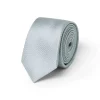 Cravates*Draeger Paris Cravate fine faux uni gris clair