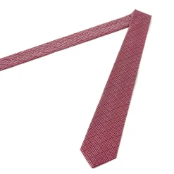 Cravates*Draeger Paris Cravate fine rouge foncé à motifs blancs