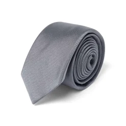 Cravates*Draeger Paris Cravate fine twill gris foncé