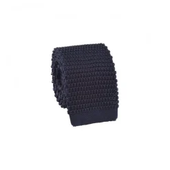 Cravates*Draeger Paris Cravate tricot uni marine