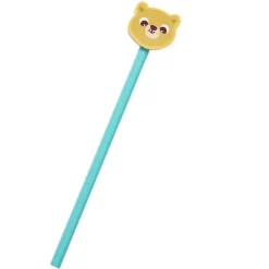 Fournitures Scolaires*Draeger Paris Crayon à papier avec gomme Ours - Bleu turquoise