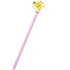 Fournitures Scolaires*Draeger Paris Crayon à papier avec gomme Girafe - Rose