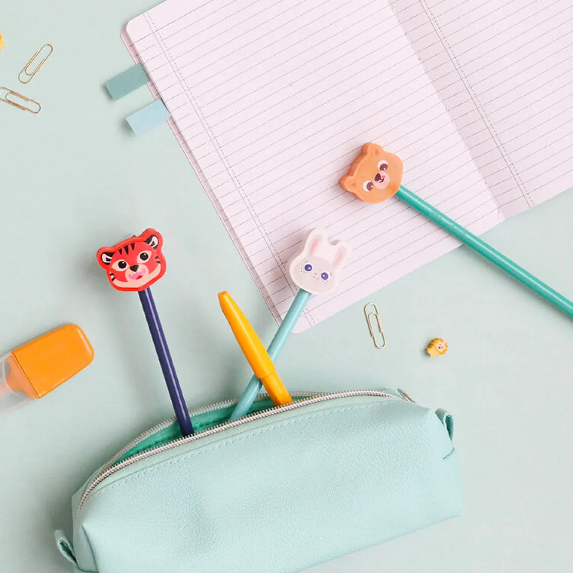 Fournitures Scolaires*Draeger Paris Crayon à papier avec gomme Chiot - Rose