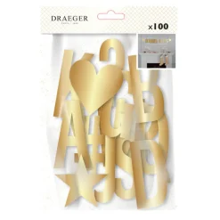 Décorations De Table*Draeger Paris Décoration de Maison pour Noël - Kit de Réveillon Blanc et Or pour les Fêtes