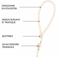 Dragonne De Telephone*Draeger Paris Dragonne Téléphone - Beige