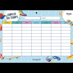 Fournitures Scolaires*Draeger Paris Emploi du temps scolaire 2024-2025 à thème - 19x13 cm