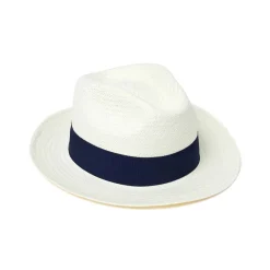 Chapeaux*Draeger Paris Fédora galon bleu marine