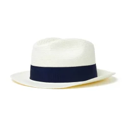 Chapeaux*Draeger Paris Fédora galon bleu marine