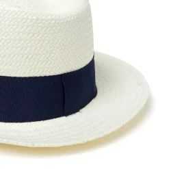 Chapeaux*Draeger Paris Fédora galon bleu marine