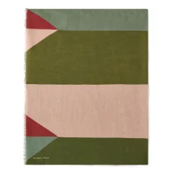 Foulards & Écharpes*Draeger Paris Foulard à Motifs Flèche - Kaki Rose - Signature Draeger