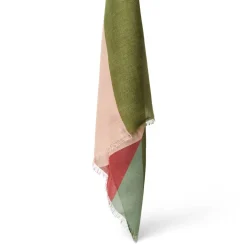 Foulards & Écharpes*Draeger Paris Foulard à Motifs Flèche - Kaki Rose - Signature Draeger