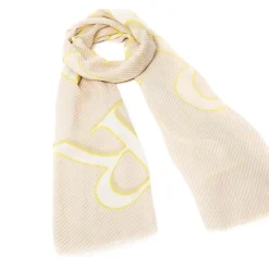 Foulards & Écharpes*Draeger Paris Foulard imprimé Lettres Draeger - Sable - Homme - 70x180 cm - Draeger