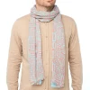Foulards & Écharpes*Draeger Paris Foulard imprimé signature Draeger - Menthe et corail - Homme - 70x180 cm - Draeger