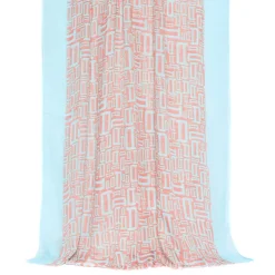 Foulards & Écharpes*Draeger Paris Foulard imprimé signature Draeger - Menthe et corail - Homme - 70x180 cm - Draeger