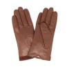 Gants*Draeger Paris Gants Bi-Matière en Cuir d’Agneau - Cognac