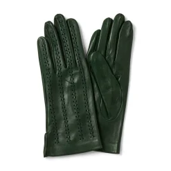 Gants*Draeger Paris Gants Femme En Cuir à Lacets - Vert
