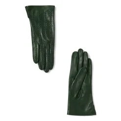 Gants*Draeger Paris Gants Femme En Cuir à Lacets - Vert