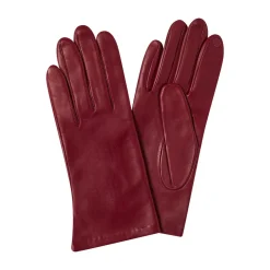 Gants*Draeger Paris Gants femme tactiles en cuir - rouge