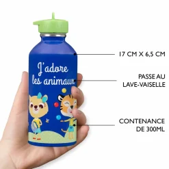 Gourdes*Draeger Paris Gourde inox enfant - J'adore les animaux